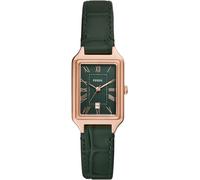 Quarzuhr FOSSIL "RAQUEL", grün (dunkelgrün), Armbanduhren, Damen, Quarzuhr, Armbanduhr, Damenuhr, Lederarmband, analog, Tag (61680047-0) dunkelgrün