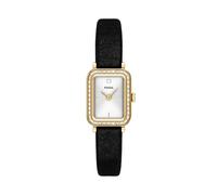 Quarzuhr FOSSIL "Raquel", schwarz, goldfarben, Armbanduhren, Damen, Quarzuhr, Armbanduhr, Damenuhr, analog, Glassteine (94717952-0) schwarz, goldfarben