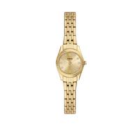 Quarzuhr FOSSIL "Scarlette", gelbgoldfarben, Armbanduhren, Damen, Quarzuhr, Armbanduhr, Damenuhr, Edelstahlarmband, analog, Glassteine (31738527-0) gelbgoldfarben