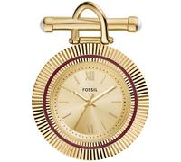 Quarzuhr FOSSIL "SCARLETTE", gold (goldfarben), Armbanduhren, Damen, Quarzuhr, Damenuhr, Brosche, Ansteckschmuck (35528750-0) goldfarben