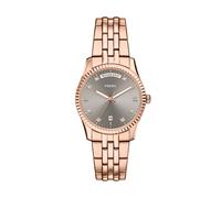 Fossil Scarlette Uhr für Damen, 34-mm Quarz-Dreizeiger-Datum-Uhrwerk mit Edelstahlarmband