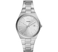 Quarzuhr FOSSIL "SCARLETTE", silber (silberfarben, silberfarben), Armbanduhren, Damen, Quarzuhr, Armbanduhr, Damenuhr, analog, Edelstahlarmband (69026241-0) silberfarben, silberfarben
