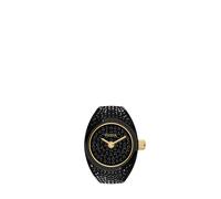 Quarzuhr FOSSIL "WATCH RING", schwarz, goldfarben, Armbanduhren, Damen, Quarzuhr, Armbanduhr, Damenuhr, Edelstahlarmband, analog, Glassteine (46603231-0) schwarz, goldfarben
