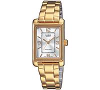 Quarzuhr, gold (goldfarben), CASIO TIMELESS COLLECTION, Armbanduhren, Damen, Quarzuhr, Armbanduhr, Damenuhr, analog, Edelstahlarmband (22650663-0) goldfarben