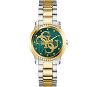 Quarzuhr GUESS "ANNETTE", silber (silberfarben, goldfarben), Armbanduhren, Damen, Quarzuhr, Armbanduhr, Damenuhr, Edelstahlarmband, analog (10139045-0) silberfarben, goldfarben