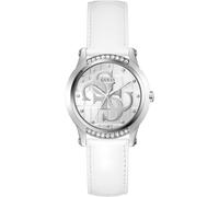 Quarzuhr GUESS "ANNETTE", weiß, Armbanduhren, Damen, Quarzuhr, Armbanduhr, Damenuhr, Lederarmband (12364506-0) weiß