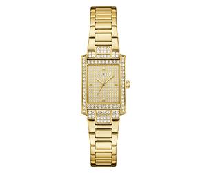 Quarzuhr GUESS "BONNET", goldfarben, champagnerfarben, Armbanduhren, Damen, Quarzuhr, Armbanduhr, Damenuhr, Edelstahlarmband, analog (48040453-0) goldfarben, champagnerfarben