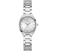 Quarzuhr GUESS "CHARLOTTE", silber (silberfarben), Armbanduhren, Damen, Quarzuhr, Armbanduhr, Damenuhr, Edelstahlarmband, Mineralglas, analog (18609942-0) silberfarben