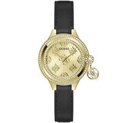 Quarzuhr GUESS "CHARMED", schwarz, Armbanduhren, Damen, Quarzuhr, Armbanduhr, Damenuhr (16806147-0) schwarz
