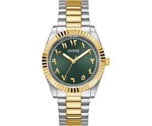 Quarzuhr GUESS "CONNOISSEUR", goldfarben, silberfarben, Armbanduhren, Herren, Quarzuhr, Armbanduhr, Herrenuhr, Edelstahlarmband, analog (39488059-0)