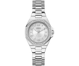 Quarzuhr GUESS "CONTESSA", silber (silberfarben), Armbanduhren, Damen, Quarzuhr, Armbanduhr, Damenuhr, Edelstahlarmband (63516849-0) silberfarben