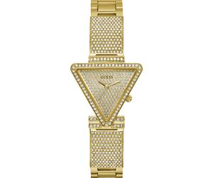 Quarzuhr GUESS "FAME", gold (gelbgoldfarben), Armbanduhren, Damen, Quarzuhr, Armbanduhr, Damenuhr (83627127-0) gelbgoldfarben