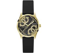 Quarzuhr GUESS "G STITCH", schwarz, Armbanduhren, Damen, Quarzuhr, Armbanduhr, Damenuhr, Silikonarmband, Mineralglas, analog (44789965-0) schwarz