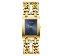 Quarzuhr GUESS "Guess HEAVY METAL", gold (goldfarben), Armbanduhren, Damen, Quarzuhr, Armbanduhr, Damenuhr, Edelstahlarmband, analog (32538632-0) goldfarben