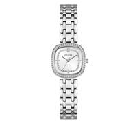 Quarzuhr GUESS "HAZEL", silberfarben, Armbanduhren, Damen, Quarzuhr, Armbanduhr, Damenuhr, Edelstahlarmband, analog (27351043-0) silberfarben