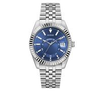 Quarzuhr GUESS "JADEN", silber (silberfarben), Armbanduhren, Herren, Quarzuhr, Armbanduhr, Herrenuhr, Edelstahlarmband, Datum (42658056-0) silberfarben