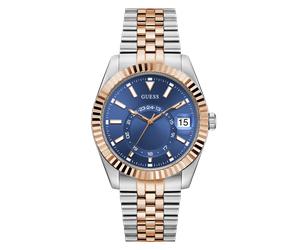 Quarzuhr GUESS "JADEN", silber (silberfarben, roségoldfarben), Armbanduhren, Herren, Quarzuhr, Armbanduhr, Herrenuhr, Edelstahlarmband, Datum (87730263-0)