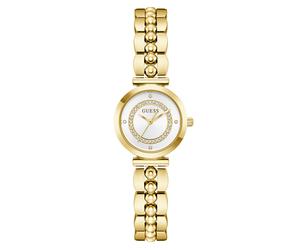 Quarzuhr GUESS "LEENA", goldfarben, Armbanduhren, Damen, Quarzuhr, Armbanduhr, Damenuhr, Edelstahlarmband, analog (40179004-0) goldfarben