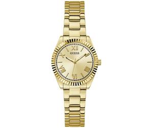 Quarzuhr GUESS "MINI LUNA", gold (goldfarben), Armbanduhren, Damen, Quarzuhr, Armbanduhr, Damenuhr, Edelstahlarmband (84927333-0) goldfarben