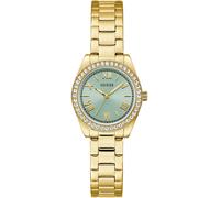 Quarzuhr GUESS "MINI LUNA", gold (goldfarben, goldfarben), Armbanduhren, Damen, Quarzuhr, Armbanduhr, Damenuhr, Edelstahlarmband (11797119-0) goldfarben, goldfarben