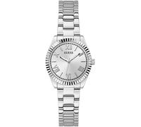 Quarzuhr GUESS "MINI LUNA", silber (silberfarben), Armbanduhren, Damen, Armbanduhr, Damenuhr, Edelstahlarmband (79561264-0) silberfarben