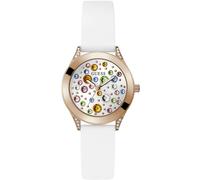 Quarzuhr GUESS "MINI WONDERLUST", weiß, Armbanduhren, Damen, Quarzuhr, Armbanduhr, Damenuhr (75284906-0) weiß