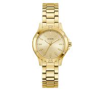 Quarzuhr GUESS "MIST", gold (goldfarben), Armbanduhren, Damen, Quarzuhr, Armbanduhr, Damenuhr, Edelstahlarmband, Kristallsteine (70393049-0) goldfarben