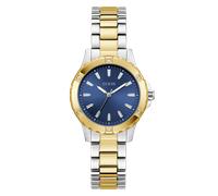 Quarzuhr GUESS "MIST", gold (silbergoldfarben), Armbanduhren, Damen, Quarzuhr, Armbanduhr, Damenuhr, Edelstahlarmband, Kristallsteine (17161268-0) silbergoldfarben
