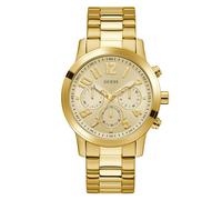 Quarzuhr GUESS "PARKER", goldfarben, Armbanduhren, Herren, Quarzuhr, Armbanduhr, Herrenuhr, Edelstahlarmband, analog, Wochentag, Tag (58563647-0) goldfarben