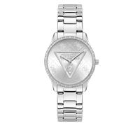 Quarzuhr GUESS "ROXY", silber (silberfarben), Armbanduhren, Damen, Quarzuhr, Armbanduhr, Damenuhr, Edelstahlarmband, Kristallglas (27823807-0)