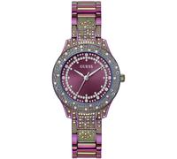 Quarzuhr GUESS "SHOOTING STAR", bunt, Armbanduhren, Damen, Quarzuhr, Armbanduhr, Damenuhr, Kristallsteine, Mineralglas, Edelstahlarmband (42987946-0) bunt
