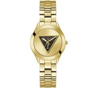 Quarzuhr GUESS "TRI PLAQUE", gold (goldfarben), Armbanduhren, Damen, Quarzuhr, Armbanduhr, Damenuhr (93756459-0)
