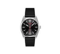 Quarzuhr HUGO "ARK", schwarz, silberfarben, Armbanduhren, Herren, Quarzuhr, Armbanduhr, Herrenuhr, Lederarmband, analog (63276143-0) schwarz, silberfarben