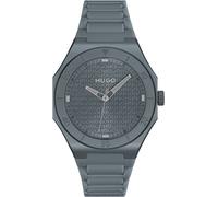 Quarzuhr HUGO "GRAIL LIGHT", blau (graublau), Armbanduhren, Herren, Quarzuhr, Armbanduhr, Herrenuhr, Silikonarmband, analog (72545015-0)