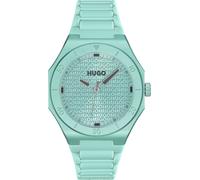 Quarzuhr HUGO "GRAIL LIGHT", türkisfarben, Armbanduhren, Herren, Quarzuhr, Armbanduhr, Herrenuhr, Silikonarmband, analog (67814157-0) türkisfarben