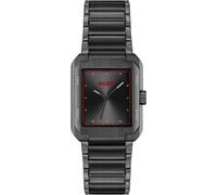 Quarzuhr HUGO "THRIVE ANALOG", schwarz, Armbanduhren, Damen, Quarzuhr, Armbanduhr, Herrenuhr, analog, Edelstahlarmband (62649017-0) schwarz