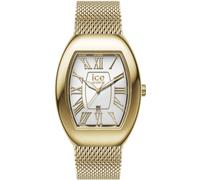 Quarzuhr ICE-WATCH "ICE boliday - Dome - Metal - Small - 3H + Date", gold (goldfarben, weiß), Armbanduhren, Damen, Quarzuhr, Armbanduhr, Damenuhr, Edelstahlarmband, Datum, analog (49965835-0)