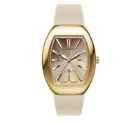 Quarzuhr ICE-WATCH "ICE boliday - Dome - Metal - Small - 3H + Date", gold (naturfarben), Armbanduhren, Damen, Quarzuhr, Armbanduhr, Damenuhr, analog, Datum, Silikonarmband (65443846-0) naturfarben