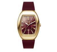 Quarzuhr ICE-WATCH "ICE boliday - Dome - Metal - Small - 3H + Date", weinrot, Armbanduhren, Damen, Armbanduhr, Damenuhr, analog, Datum, Silikonarmband (52424567-0) weinrot