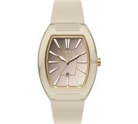 Quarzuhr ICE-WATCH "ICE boliday - Dome - Small - 3H + Date", beige, Armbanduhren, Damen, Quarzuhr, Armbanduhr, Damenuhr, analog, Silikonarmband, Datum (77478156-0)