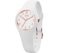 Quarzuhr ICE-WATCH "ICE glam - Extra Small - 3H", weiß (weiß, weiß), Armbanduhren, Kinder, weiß-rosegoldfarben, Quarzuhr, Armbanduhr, Kinderuhr, Mädchenuhr, Silikonarmband, bis 10bar wasserd. (6557700