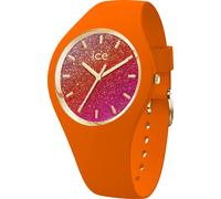 Quarzuhr ICE-WATCH "ICE glitter - S37 - 3H", orange, Armbanduhren, Damen, Quarzuhr, Armbanduhr, Damenuhr, Silikonarmband, bis 10 bar wasserdicht (63764838-0) orange