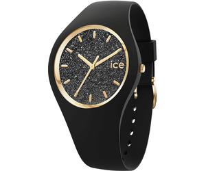 Quarzuhr ICE-WATCH "ICE glitter - S37 - 3H", schwarz, Armbanduhren, Damen, Quarzuhr, Armbanduhr, Damenuhr, Silikonarmband, analog (75677547-0) schwarz