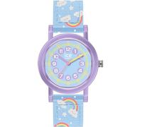 Quarzuhr ICE-WATCH "ICE learning - Girl - Extra Small - 3H", blau (hellblau), Armbanduhren, Damen, Quarzuhr, Armbanduhr,Kinder,Lernuhr,Mädchen,Schulanfang,Geschenkidee,Regenbogen (30144435-0)