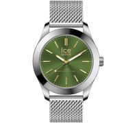 Quarzuhr ICE-WATCH "ICE steel - Medium - 3H", silber (silberfarben, grün), Armbanduhren, Herren, Quarzuhr, Armbanduhr, Herrenuhr, Edelstahlarmband, Wasserdicht bis 10 bar,analog (26622933-0)