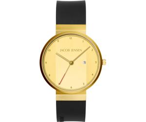 Quarzuhr JACOB JENSEN "New Line", schwarz, Armbanduhren, Herren, Quarzuhr, Armbanduhr, Herrenuhr, analog, Tag (63050040-0) schwarz