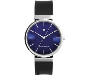 Quarzuhr JACOB JENSEN "New Line", schwarz, Armbanduhren, Herren, Quarzuhr, Armbanduhr, Herrenuhr, analog, Tag (86199250-0) schwarz