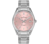 Quarzuhr JACQUES LEMANS "Derby", silber (silberfarben, rosa), Armbanduhren, Damen, Quarzuhr, Armbanduhr, Damenuhr, Datum, Leuchtzeiger, Edelstahlarmband (82078636-0) silberfarben, rosa