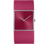 Quarzuhr JACQUES LEMANS "Design Collection", rot (pink), Armbanduhren, Damen, Quarzuhr, Armbanduhr, Damenuhr, Herrenuhr, gehärtetes Crystexglas, Lederarmband (25597510-0) pink