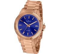 Quarzuhr JACQUES LEMANS "La Passion", gold (roségoldfarben, blau), Armbanduhren, Damen, Quarzuhr, Armbanduhr, Damenuhr, Edelstahlarmband, analog, Datum, Leuchtindex (65762030-0) roségoldfarben, blau